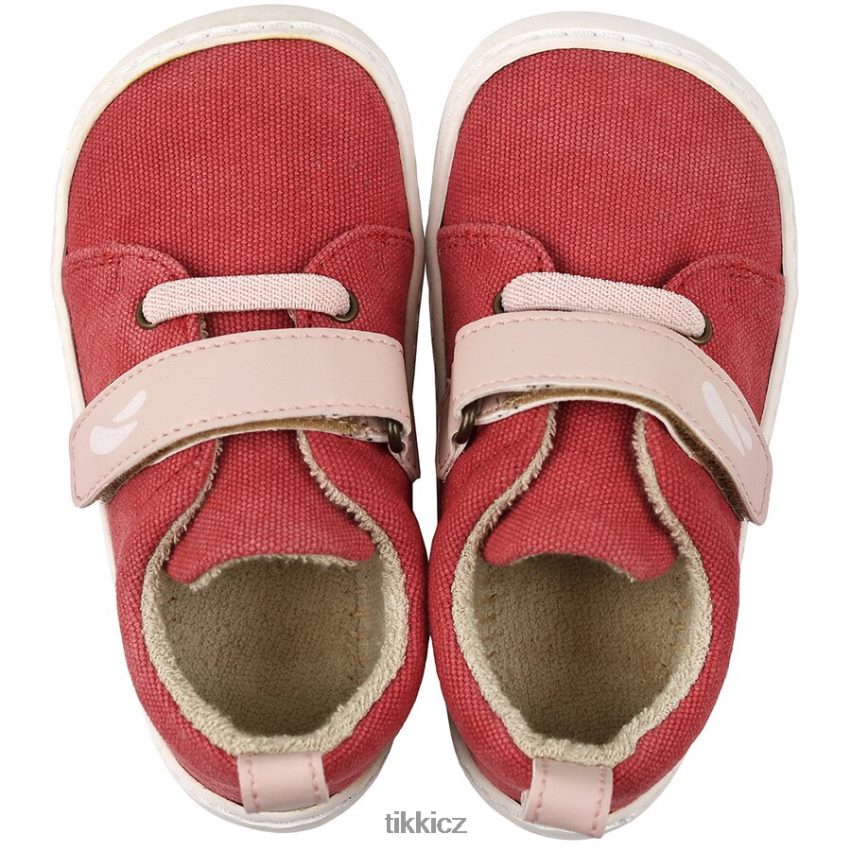veganské boty harlekýn Tikki děti šarlatový obuv R4P40N156